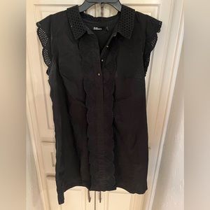 Black casual shirt dress